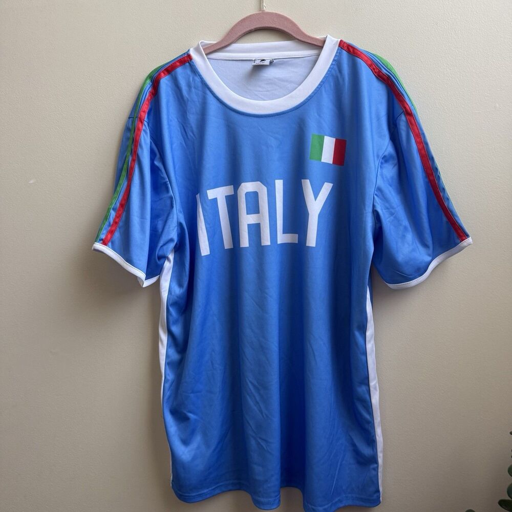 Mens Size XL Team Italy Soccer Jersey World Cup Football